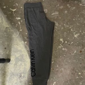 grey distressed sweat pants